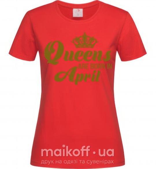 Жіноча футболка April Queen Червоний фото