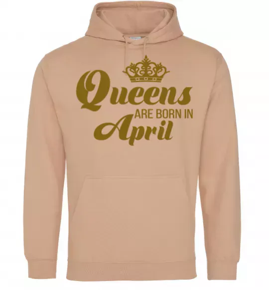 Женская толстовка (худи) April Queen Песочный фото