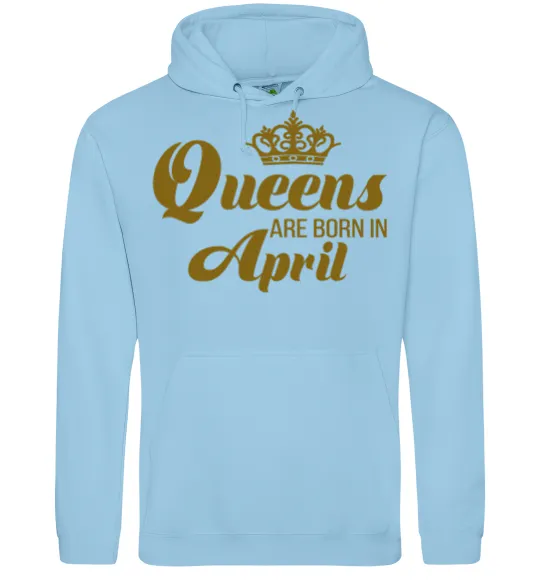 Женская толстовка (худи) April Queen Голубой фото