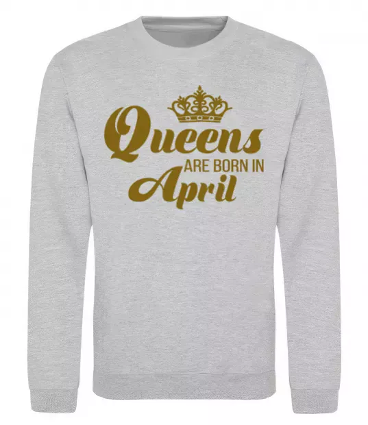 Свитшот April Queen Серый меланж фото