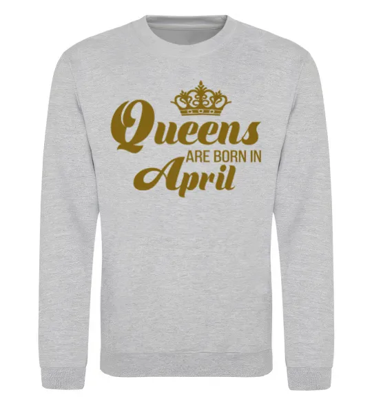 Світшот April Queen Сірий меланж фото