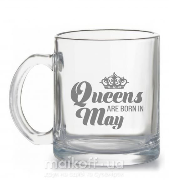Чашка скляна May Queen Прозорий фото