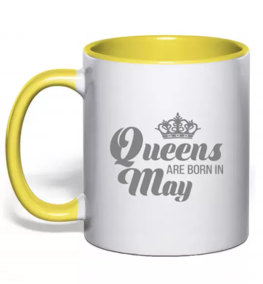 Чашка с цветной ручкой May Queen Солнечно желтый фото