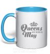 Чашка з кольоровою ручкою May Queen Блакитний фото