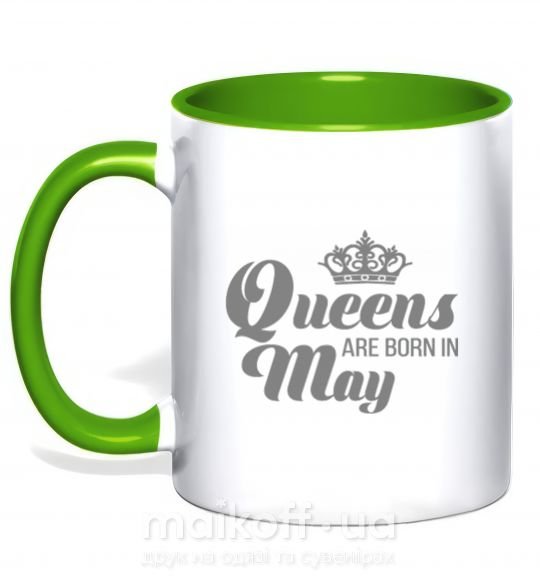 Чашка з кольоровою ручкою May Queen Зелений фото