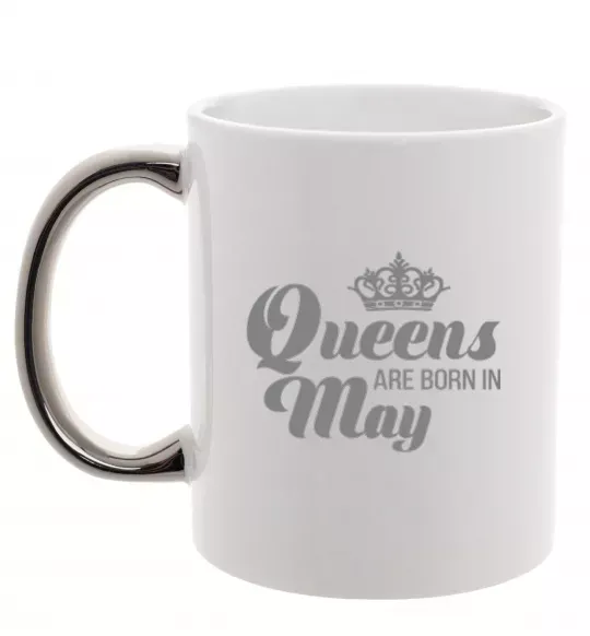 Чашка с цветной ручкой May Queen Серебро фото