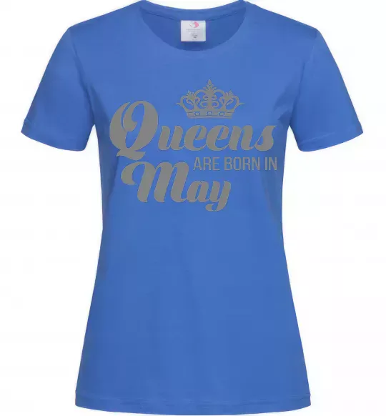 Женская футболка May Queen Ярко-синий фото