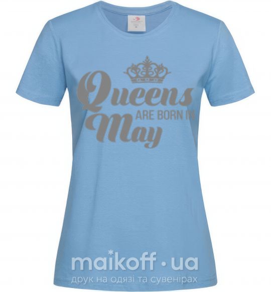 Жіноча футболка May Queen Блакитний фото