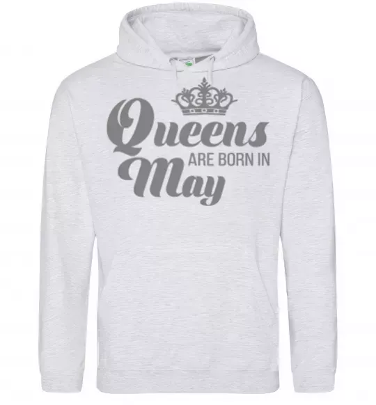 Женская толстовка (худи) May Queen Серый меланж фото