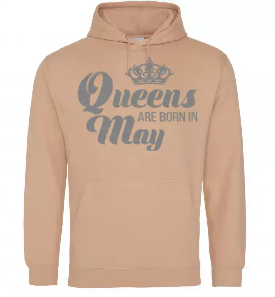Женская толстовка (худи) May Queen Песочный фото