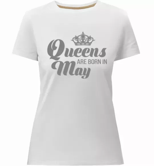 Жіноча преміум футболка May Queen Білий фото