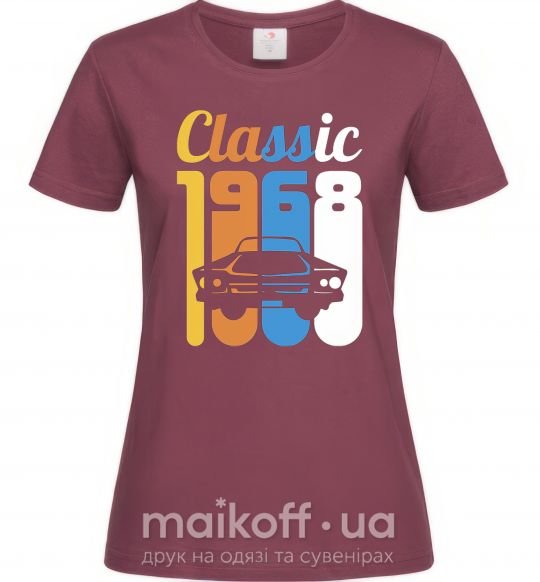 Женская футболка Classic 1968 Бордовый фото