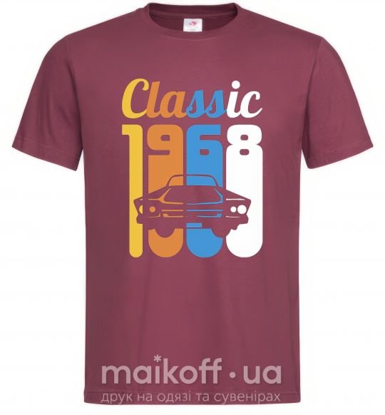 Мужская футболка Classic 1968 Бордовый фото
