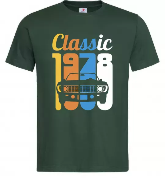 Мужская футболка Classic 1978 Темно-зеленый фото