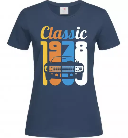 Женская футболка Classic 1978 Темно-синий фото