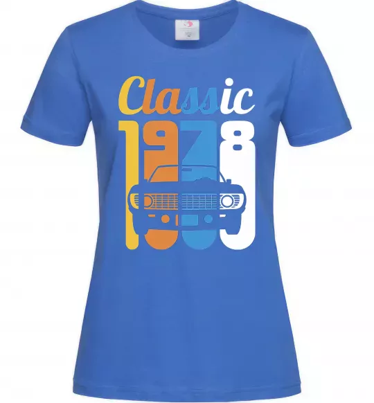 Женская футболка Classic 1978 Ярко-синий фото