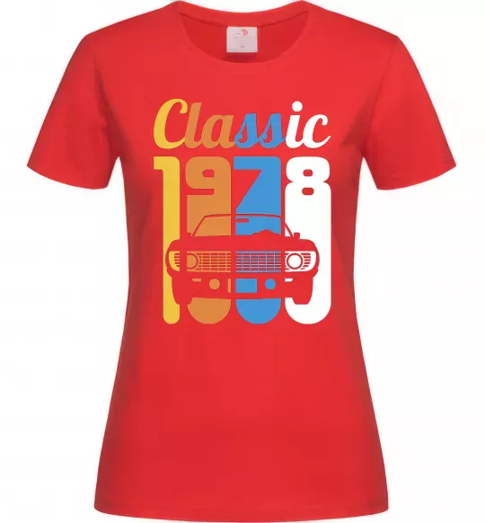 Женская футболка Classic 1978 Красный фото
