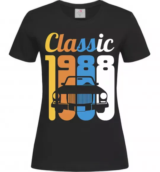 Жіноча футболка Classic 1988 Чорний фото