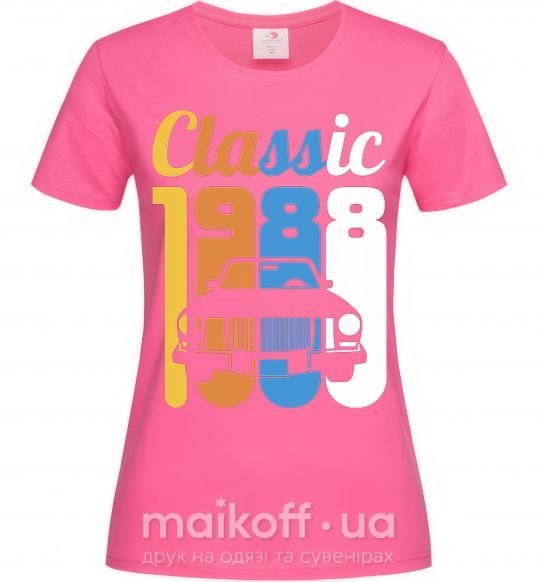Жіноча футболка Classic 1988 Яскраво-рожевий фото