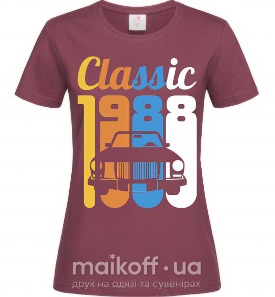 Женская футболка Classic 1988 Бордовый фото