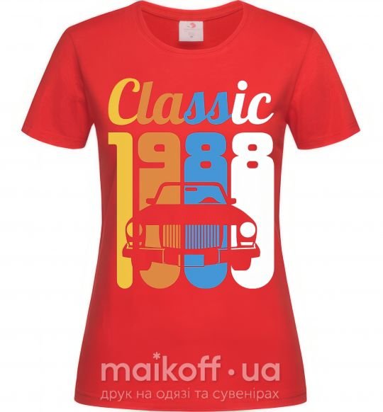 Жіноча футболка Classic 1988 Червоний фото