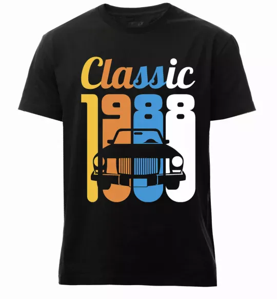 Чоловіча преміум футболка Classic 1988 Чорний фото