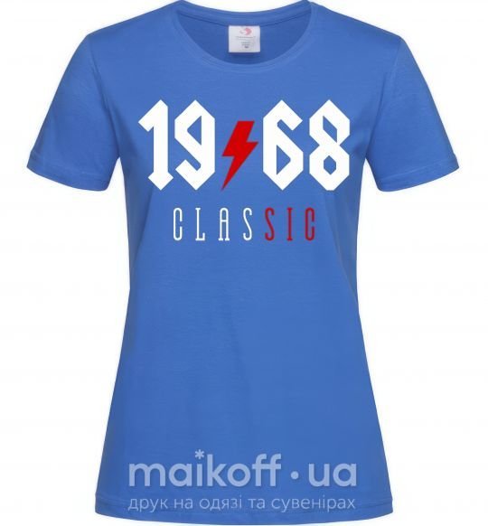 Жіноча футболка 1968 Classic Яскраво-синій фото