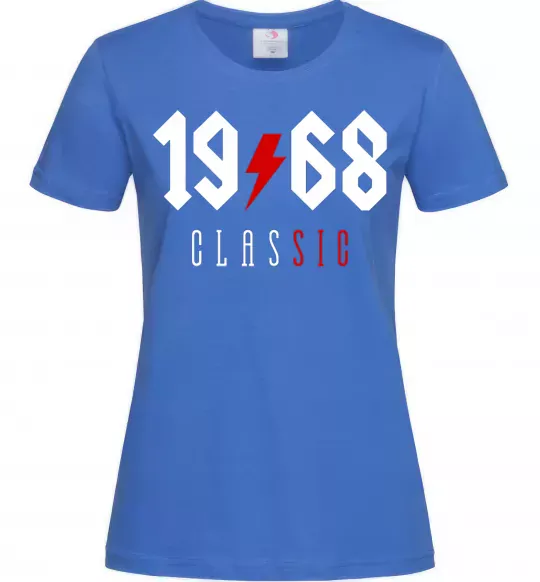 Жіноча футболка 1968 Classic Яскраво-синій фото