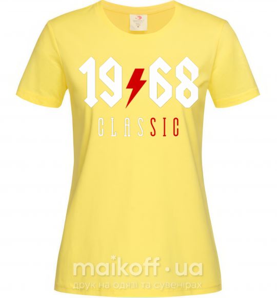 Жіноча футболка 1968 Classic Лимонний фото