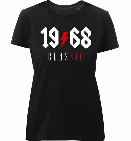 Женская премиум футболка 1968 Classic Черный фото
