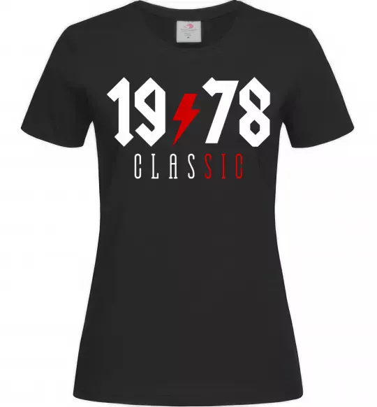 Женская футболка 1978 Classic Черный фото