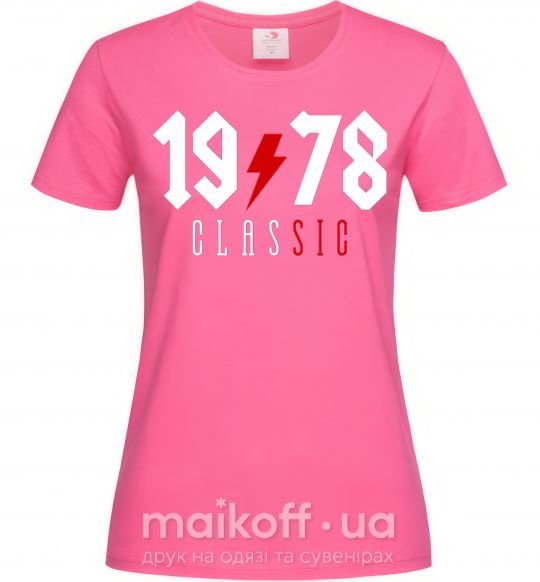 Женская футболка 1978 Classic Ярко-розовый фото