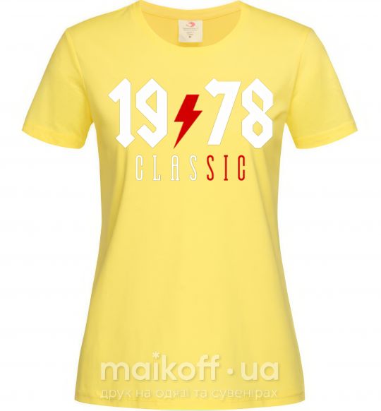 Женская футболка 1978 Classic Лимонный фото