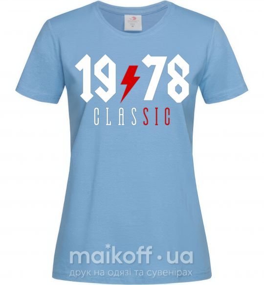 Жіноча футболка 1978 Classic Блакитний фото