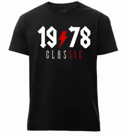 Мужская премиум футболка Classic 1978 Черный фото