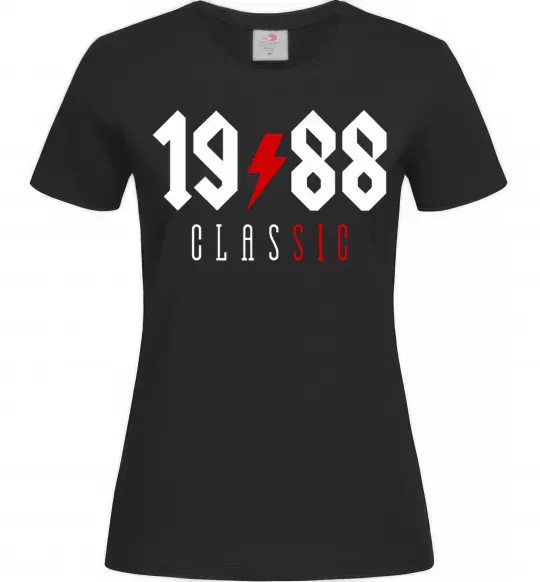 Жіноча футболка 1988 Classic Чорний фото