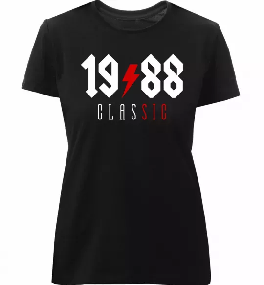 Женская премиум футболка 1988 Classic Черный фото