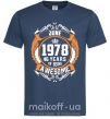 Мужская футболка June 1978 40 years of being Awesome Темно-синий фото