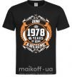 Мужская футболка June 1978 40 years of being Awesome Черный фото