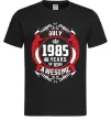 Чоловіча футболка July 1985 40 years of being Awesome Чорний фото