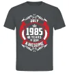 Чоловіча футболка July 1985 40 years of being Awesome Графіт фото