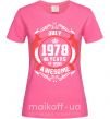 Жіноча футболка July 1978 40 years of being Awesome Яскраво-рожевий фото