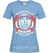 Жіноча футболка July 1978 40 years of being Awesome Блакитний фото