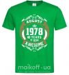Чоловіча футболка August 1978 40 years of being Awesome Зелений фото