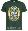 Мужская футболка September 1984 40 years of being Awesome Темно-зеленый фото
