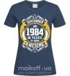 Жіноча футболка September 1984 40 years of being Awesome Темно-синій фото