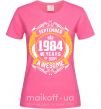 Женская футболка September 1984 40 years of being Awesome Ярко-розовый фото