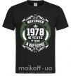 Чоловіча футболка November 1978 40 years of being Awesome Чорний фото
