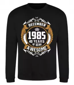 Свитшот February 1985 awesome Черный фото