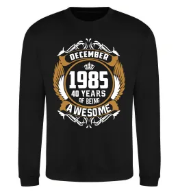 Свитшот February 1985 awesome Черный фото